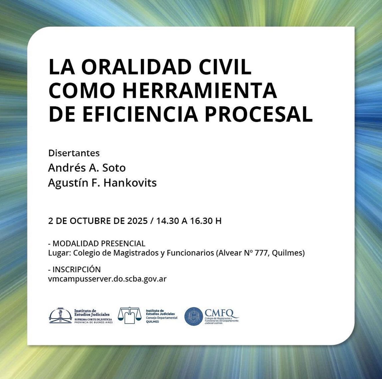 Curso: "La oralidad civil como herramienta de eficiencia procesal"